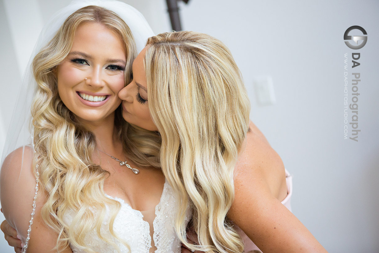 Bride with her mom on a wedding day
