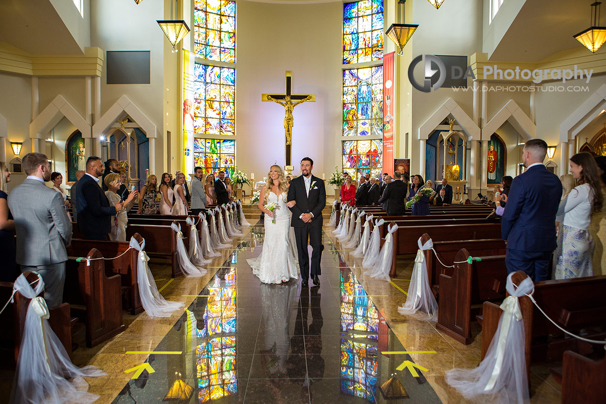 Polish couple church wedding ceremony