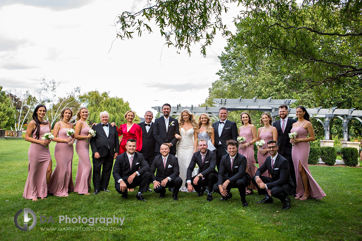Bridal party group at Humber Arboretum