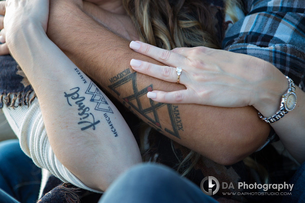Close up image of Kismet joined tattoos Close up image of Kismet joined tattoos
