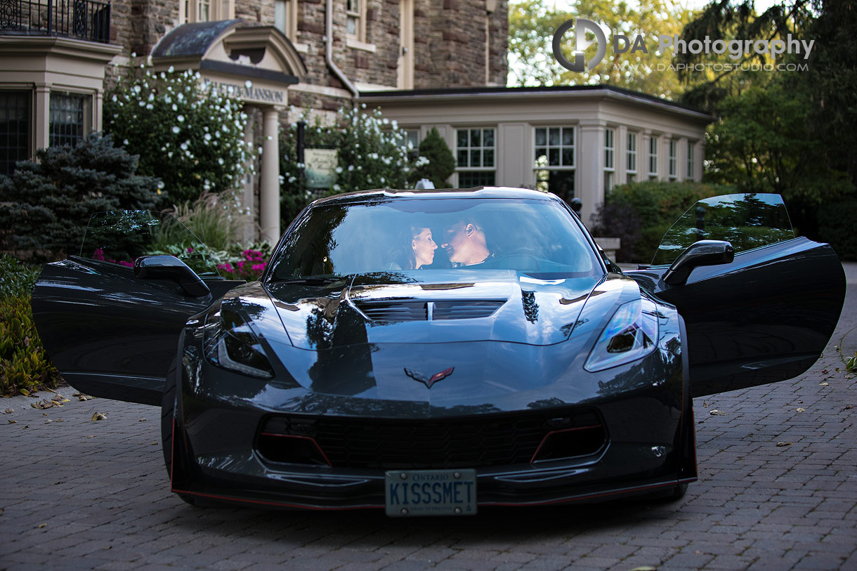 Burlington Engagement Photo Location for using sport cars Burlington Engagement Photo Location for using sport cars