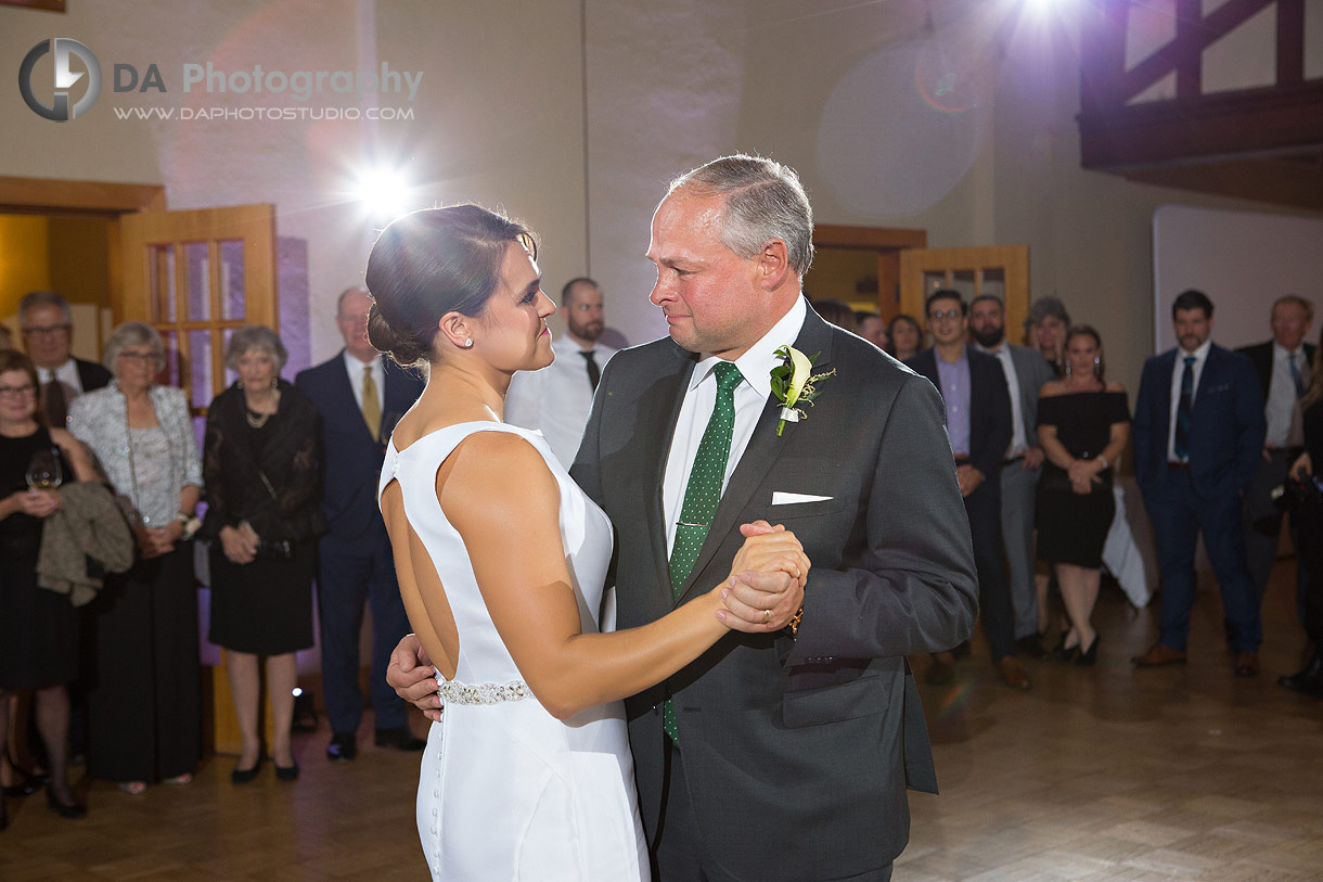 Bride dances with her father at Hamilton Golf and Country Club Bride dances with her father at Hamilton Golf and Country Club