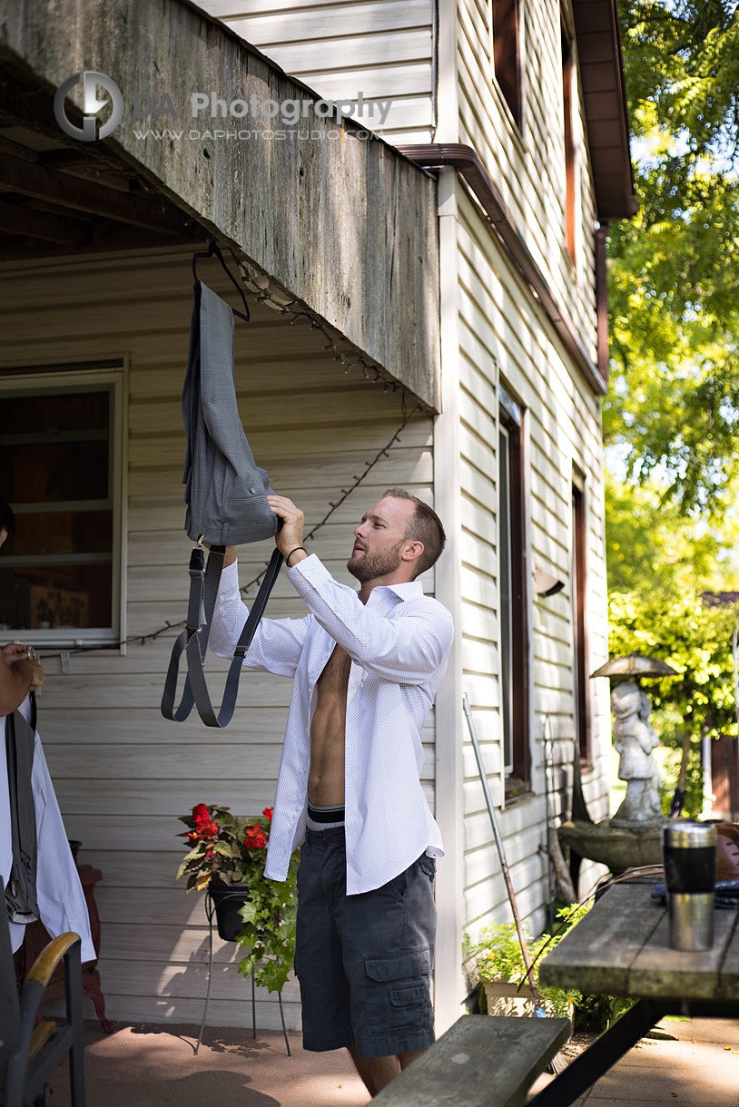 Groom at Farm weddings