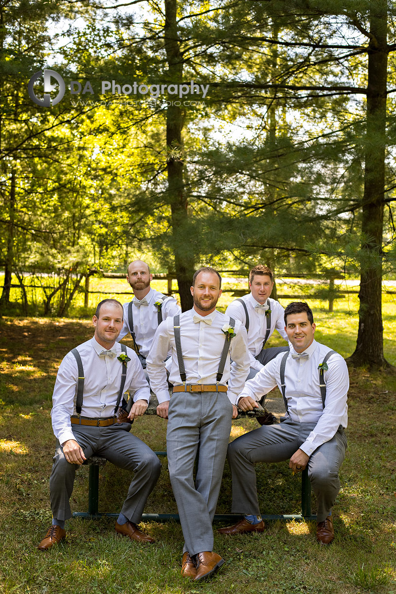 Photos of the groomsman's at Farm weddings