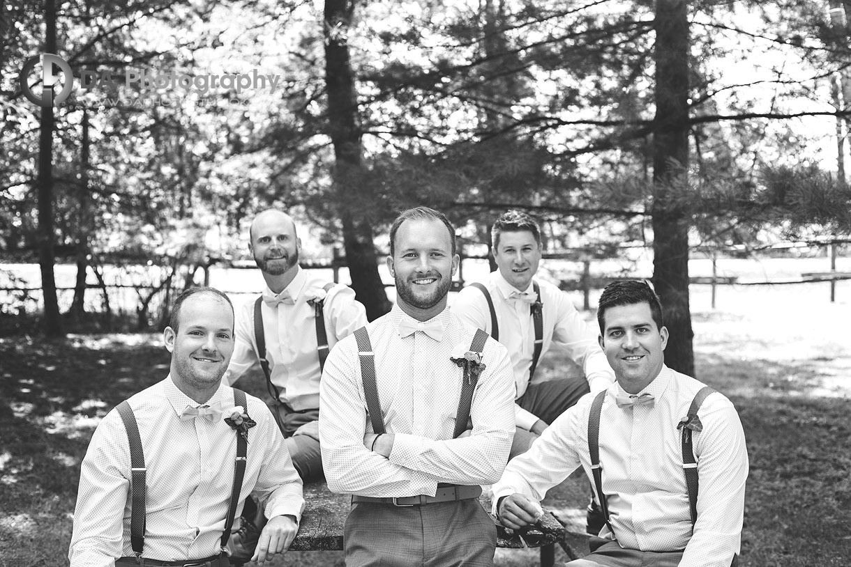 Photo of the groomsman's at Farm weddings