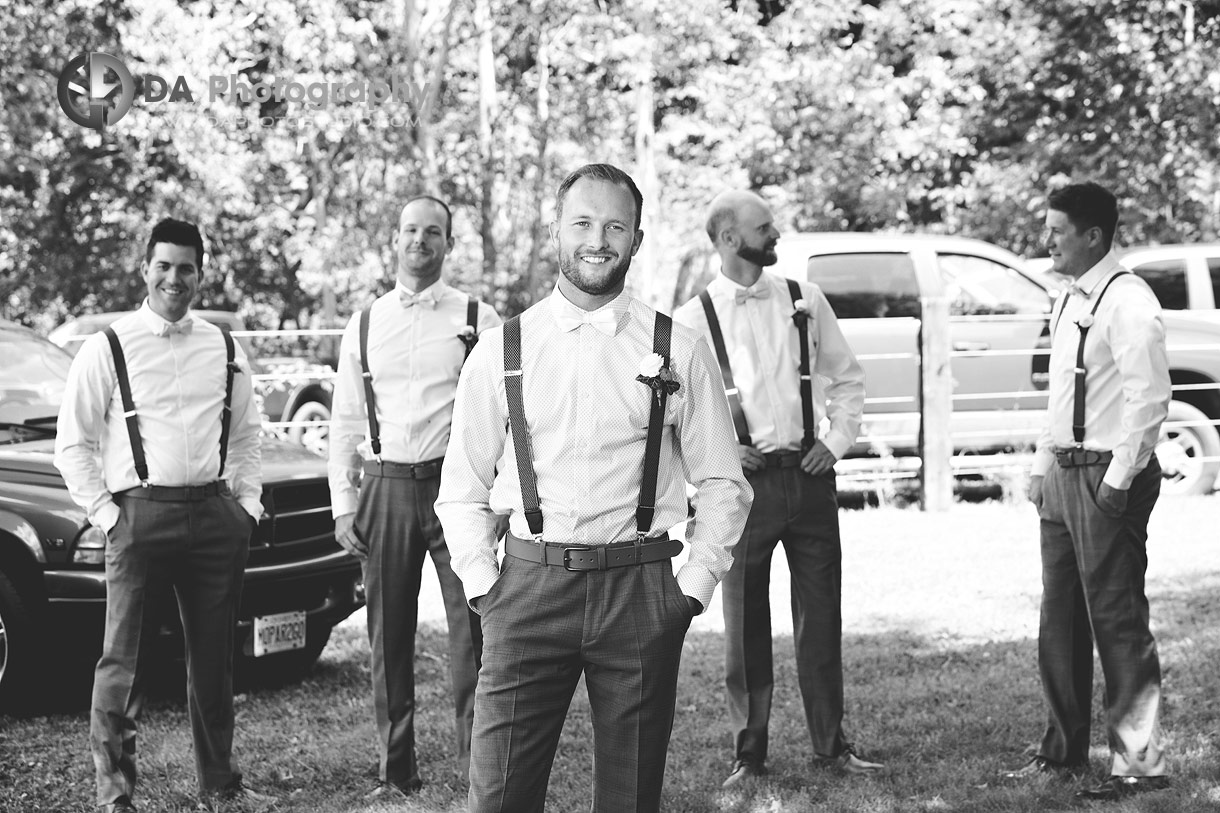 Photo of the groomsman's at Farm wedding
