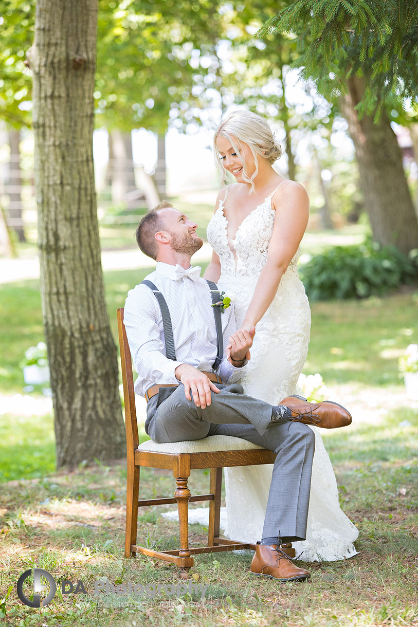  Bride and Groom at Farm wedding