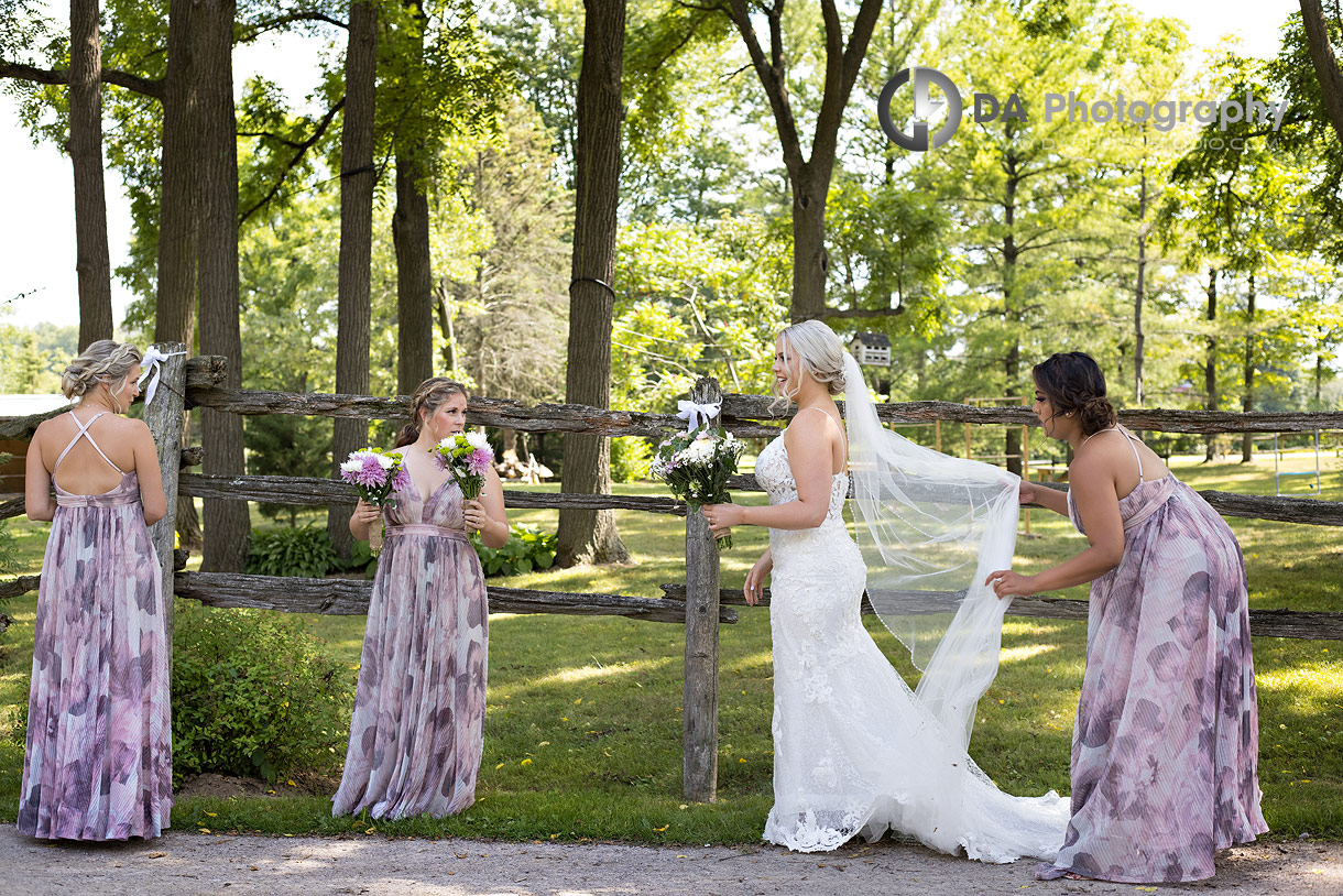 Bridesmaids at Farm wedding