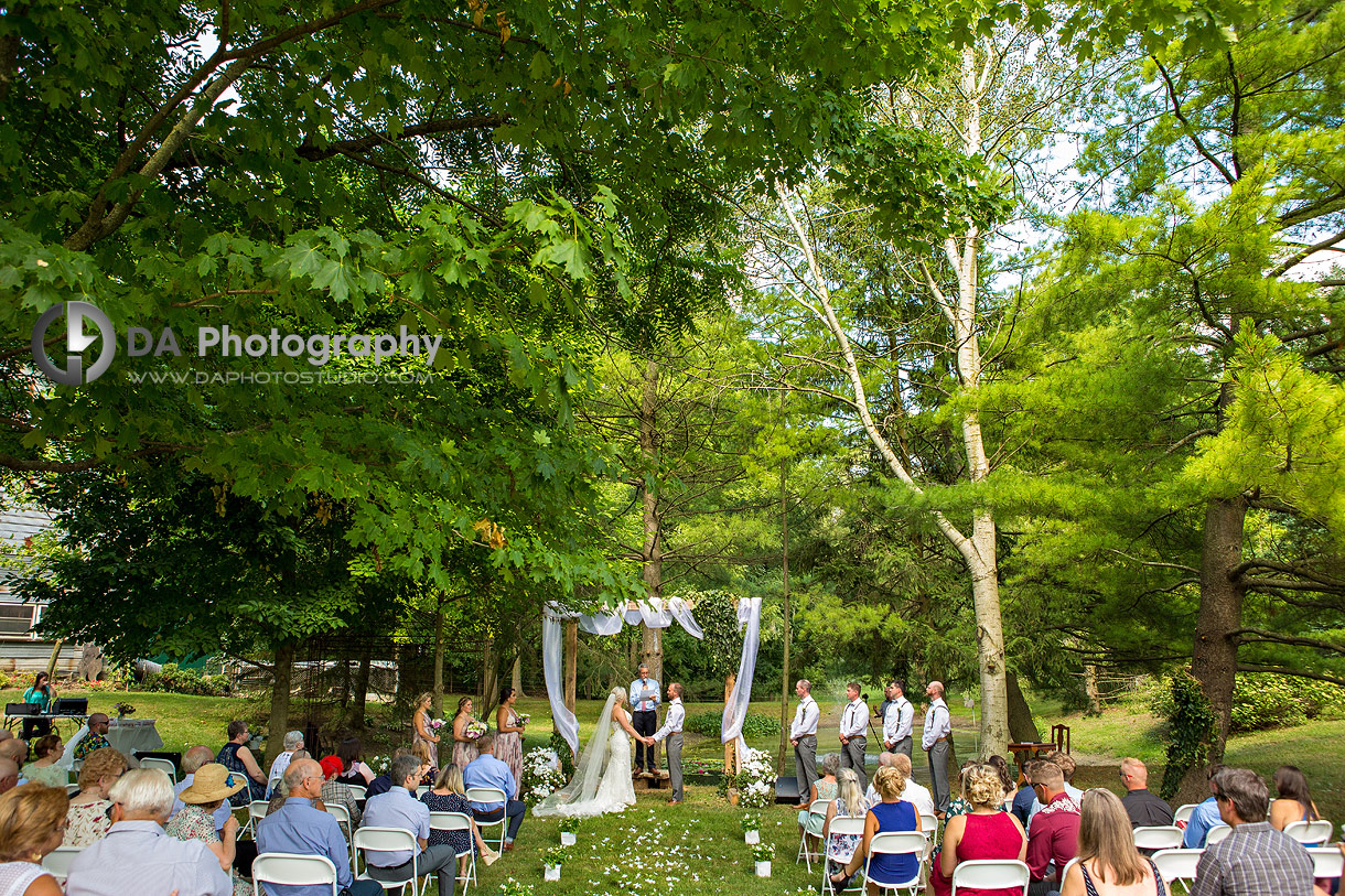 Wedding Ceremony on a farms in Brantford