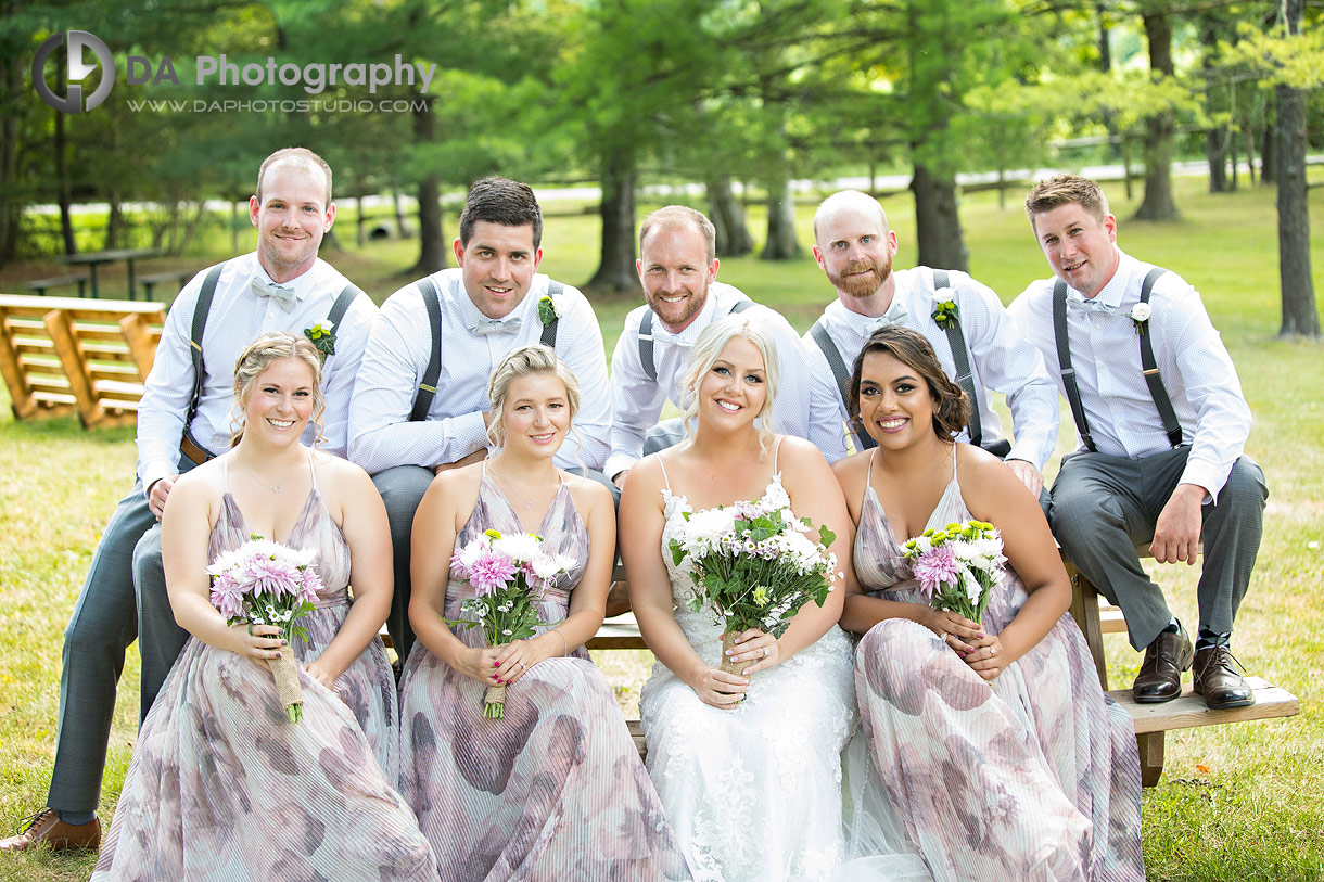 Bridal party photo at a Barn Weddings in Brantford