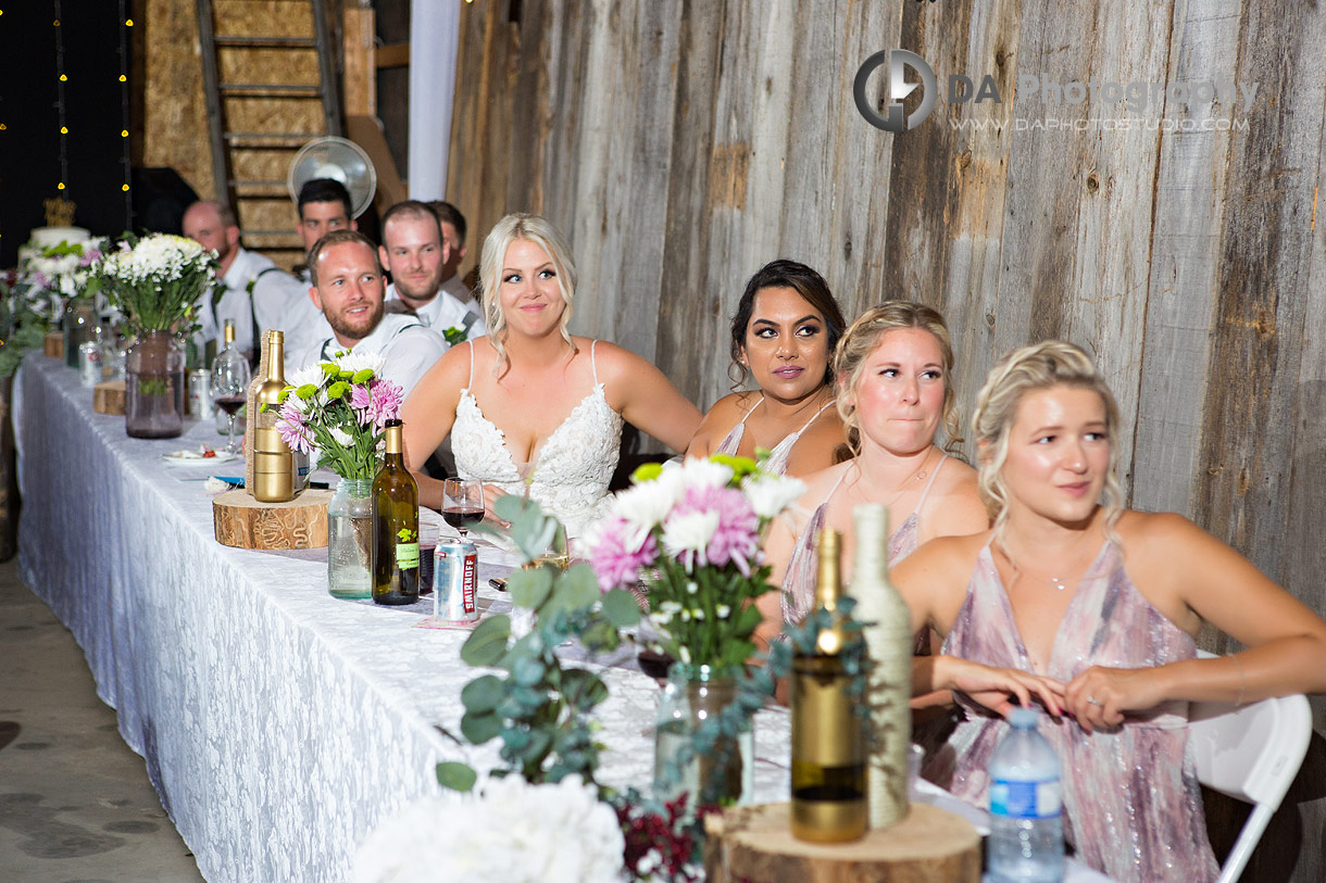 Reception at Farm weddings