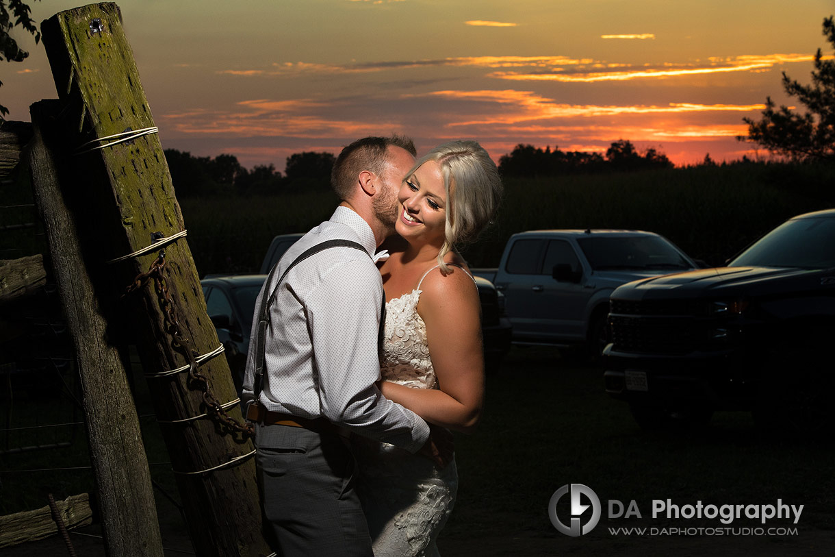 Farm Wedding Sunset Photos