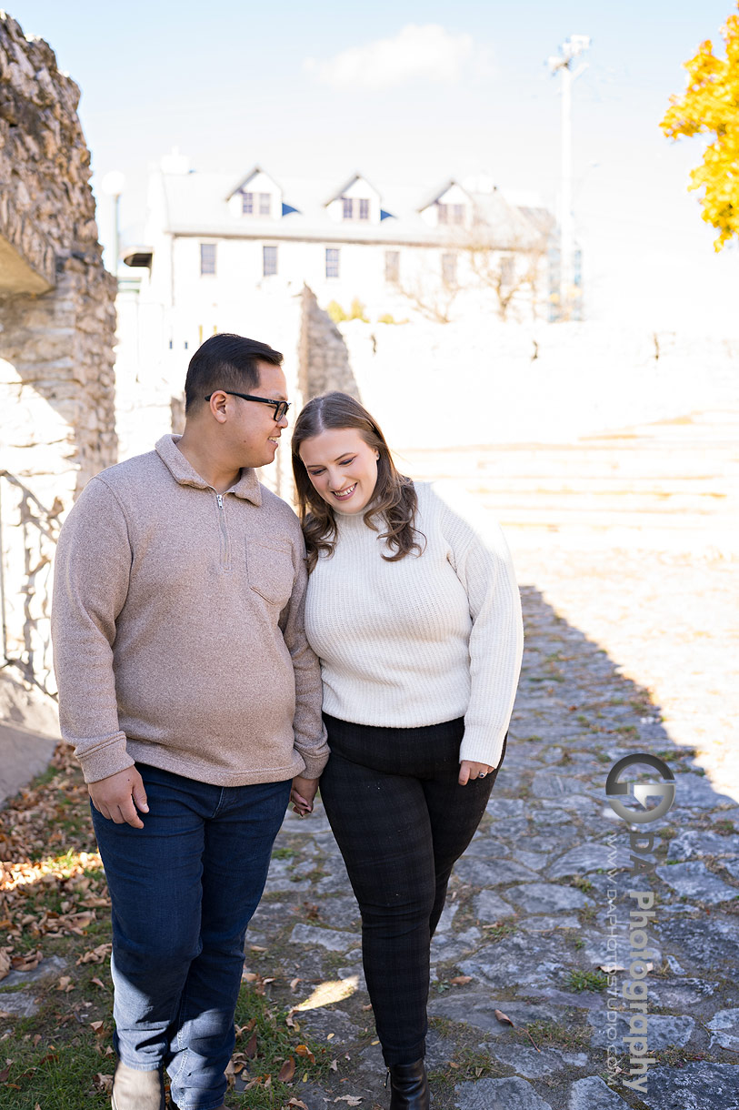 Engagement Photo at Mill Race Park in Cambridge