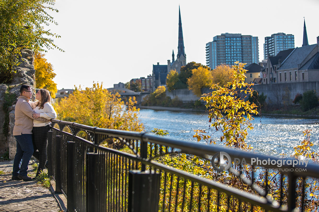 Engagements at Mill Race Park in Cambridge