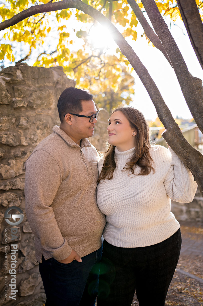 Engagement at Mill Race Park in Cambridge