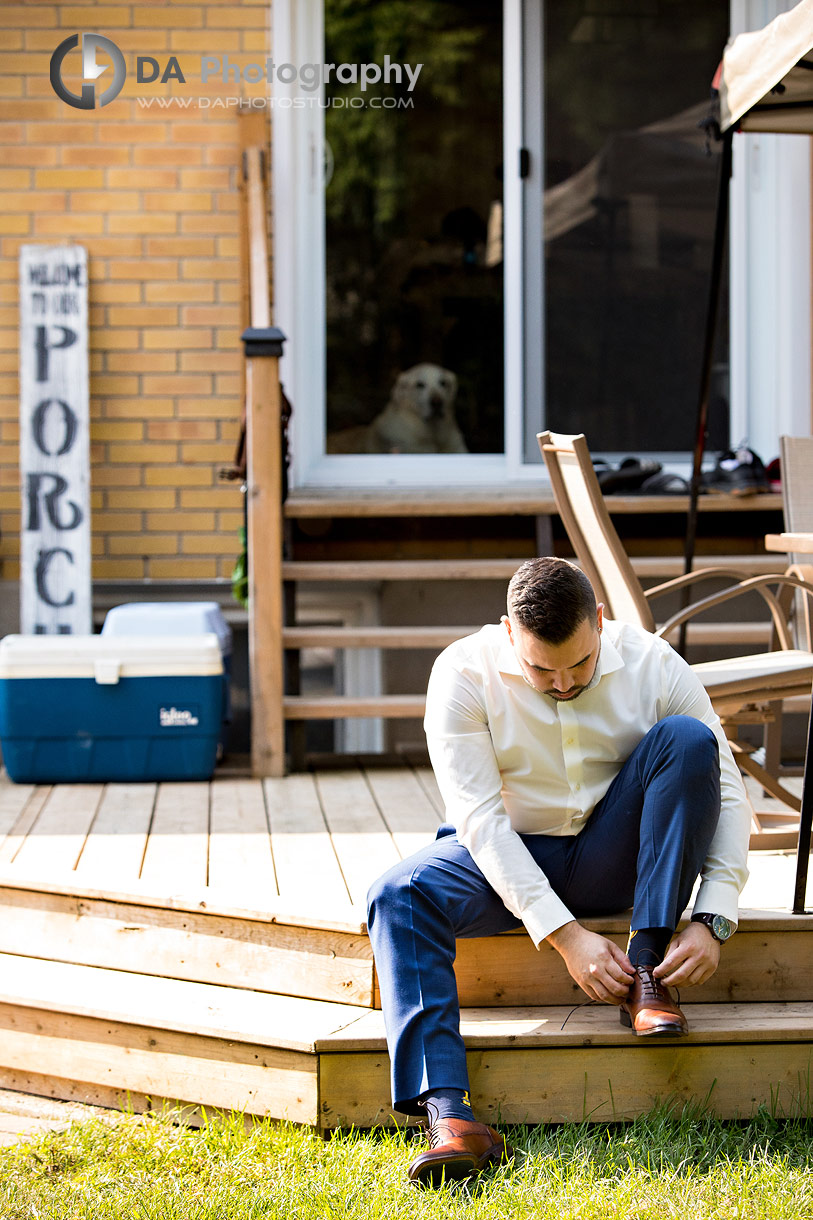 Groom at Ayr wedding