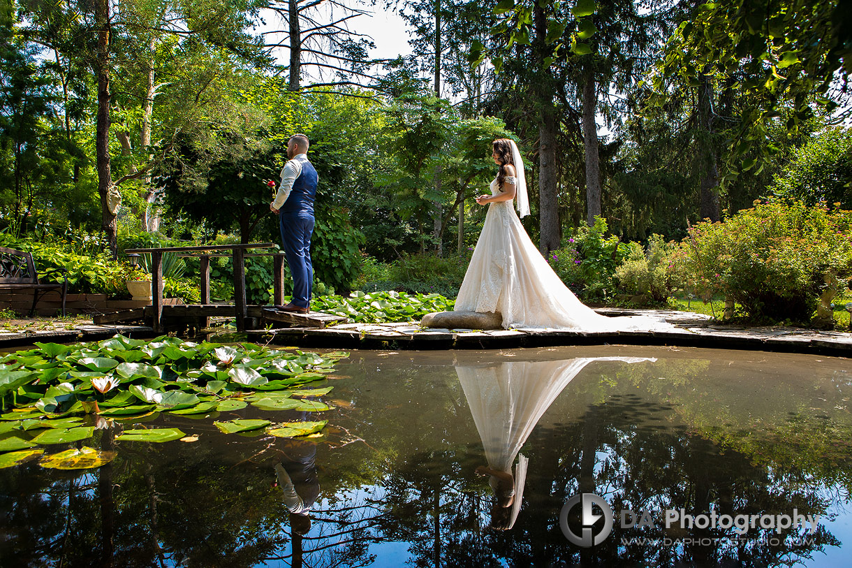  Bride and groom first look at NithRidge Estates