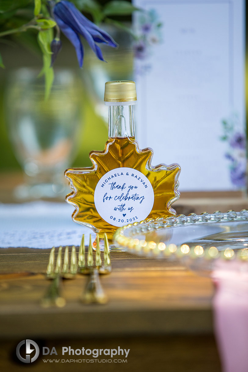 Photo of a personalized wedding favours