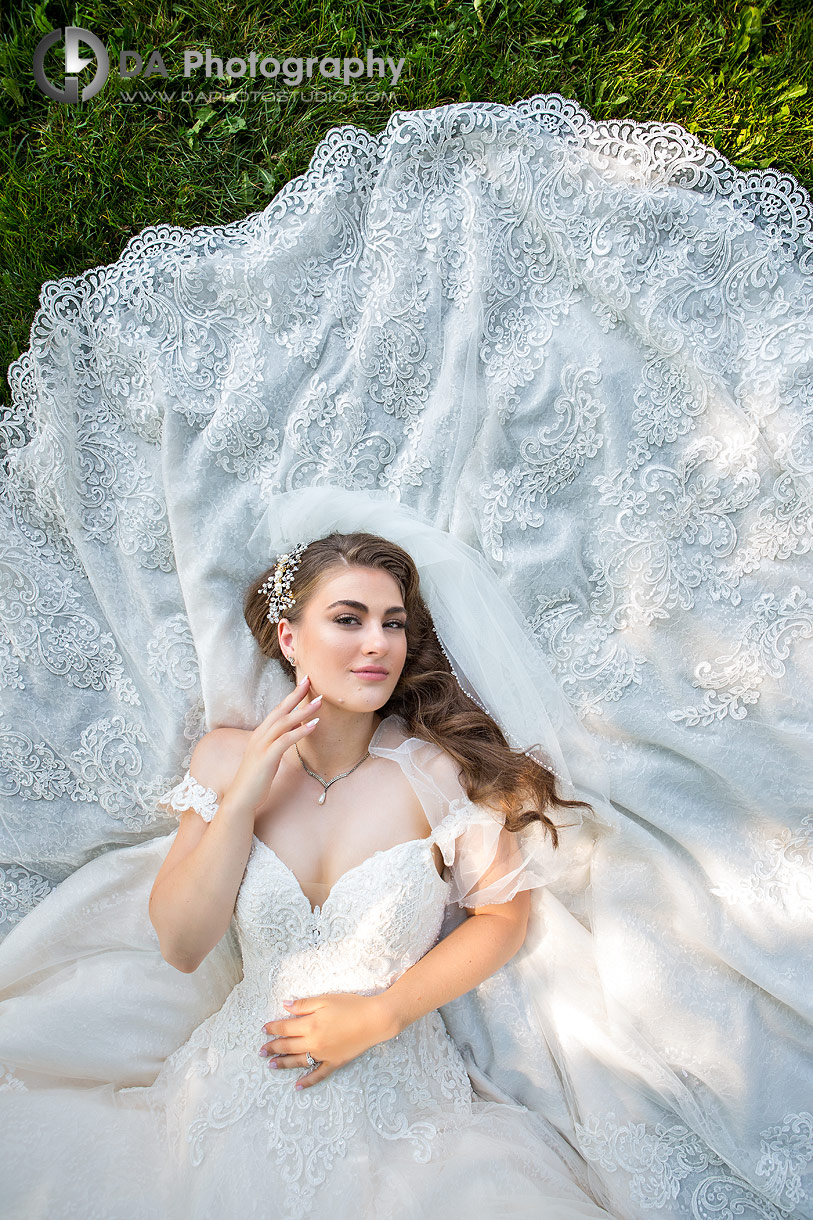 Brides portrait at Garden Wedding with Boho Style