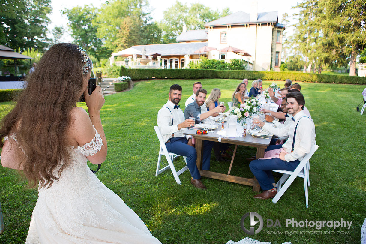 Evening wedding reception at NithRidge Estates