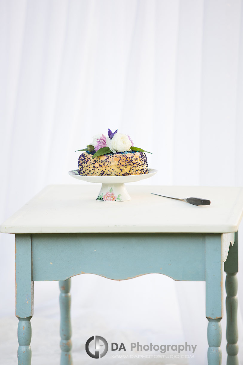 Boho style wedding cake display