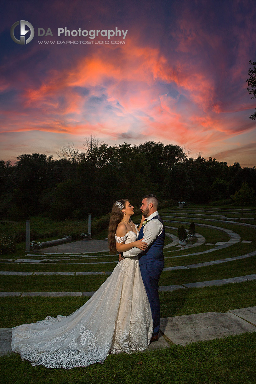 Sunset Boho wedding portraits at NithRidge Estates