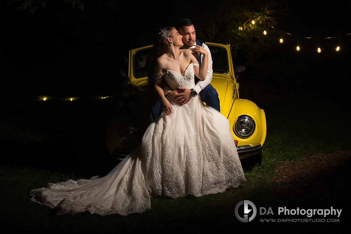 Garden Wedding photos of a bride and groom in Ayr