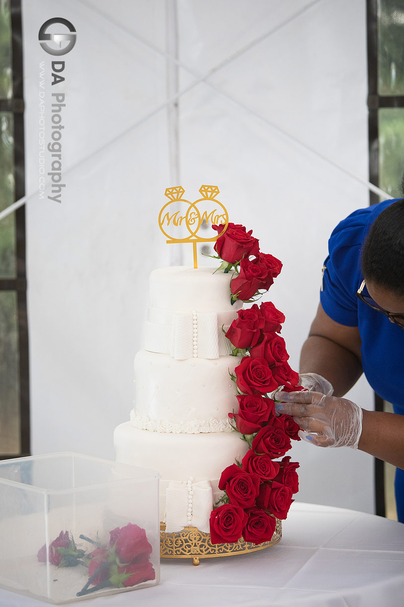 Wedding Cake at a Tent Wedding