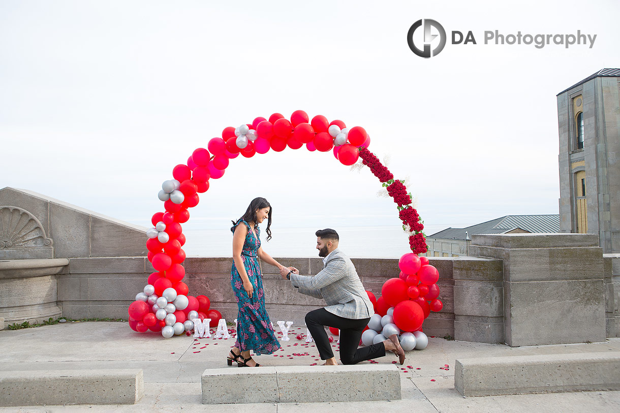 Intimate proposal photos at R.C. Harris Water Treatment Plant