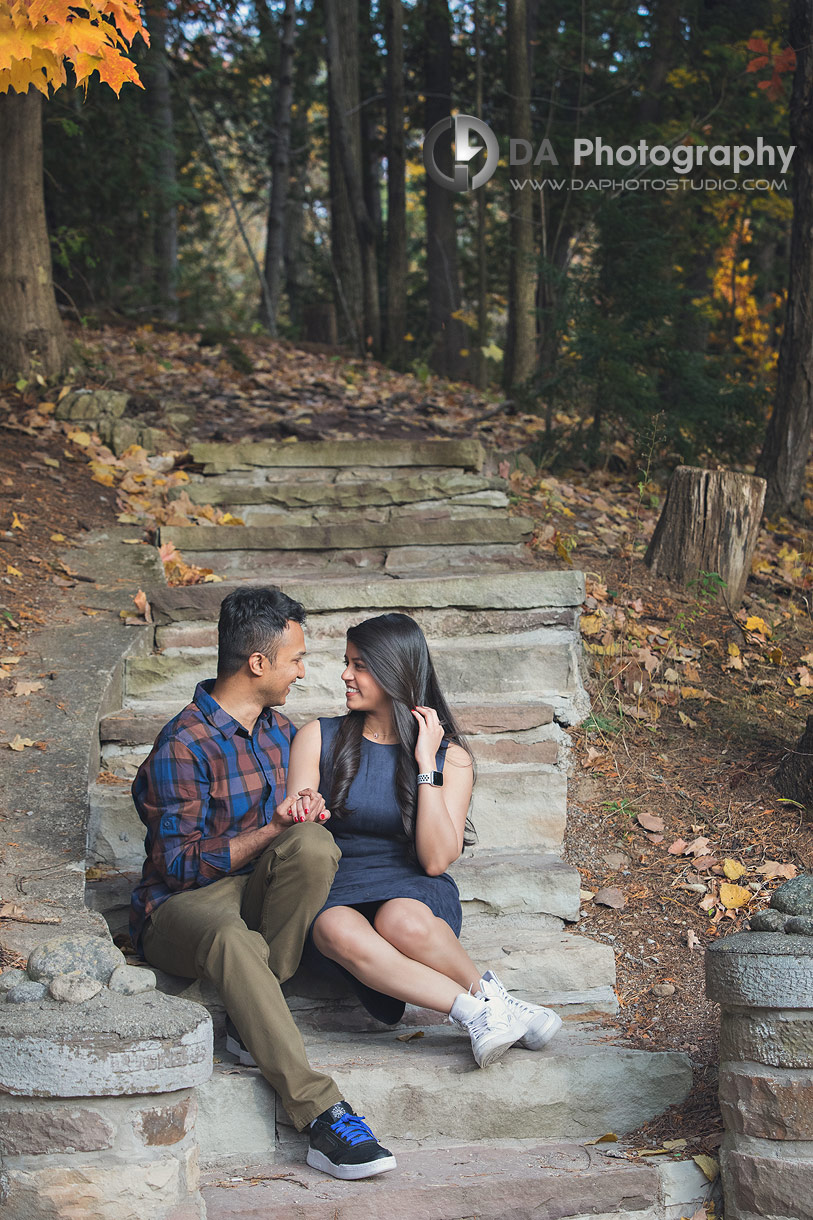 Intimate engagement photos at Belfountain Conservation Area