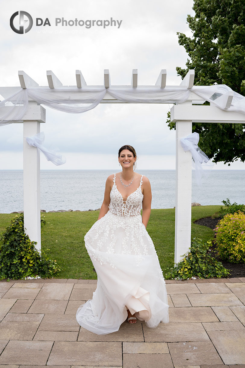 Bride at Wedding Ceremony at Edgewater Manor