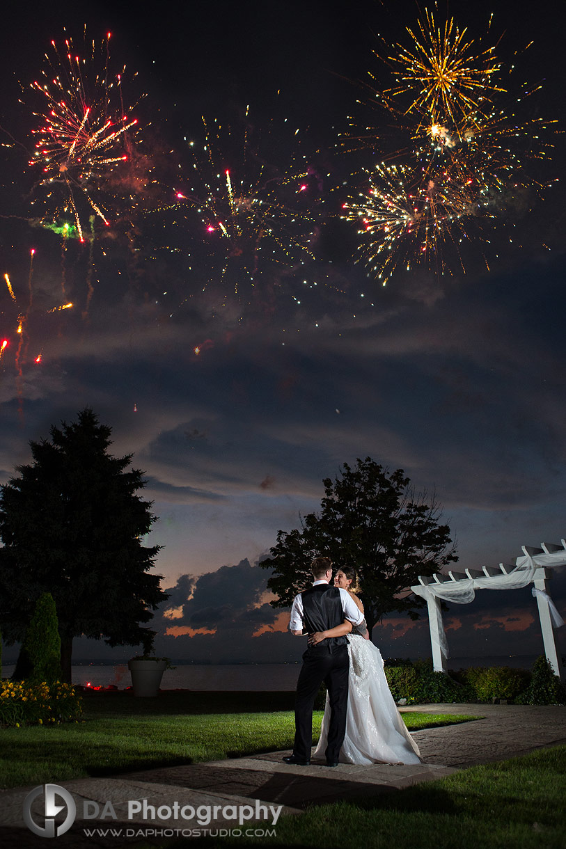 Fireworks on a wedding day