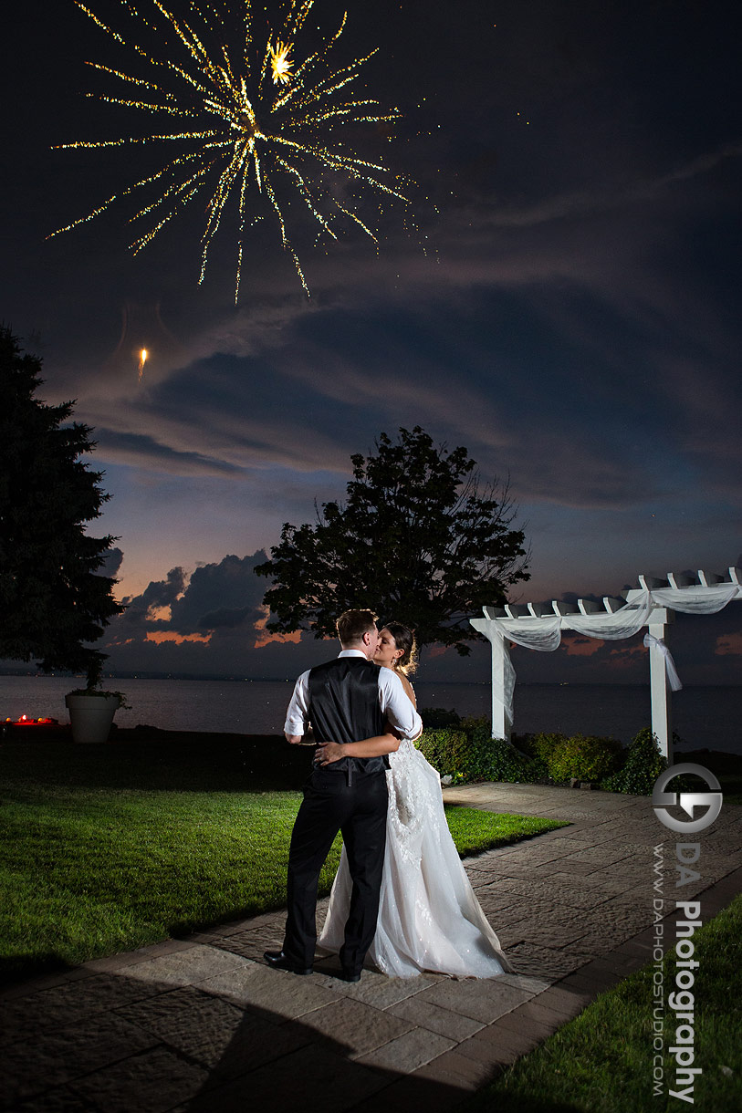 Edgewater Manor Wedding Photo with fireworks