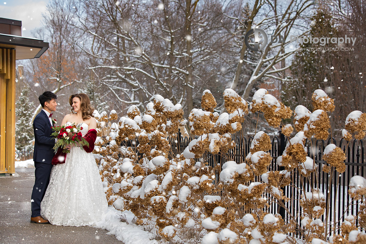 Alderlea Wedding Photo with snow