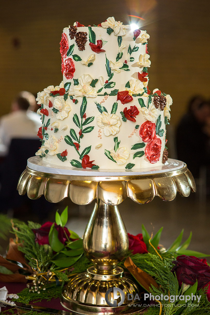 Cake at a Wedding Reception at Alderlea