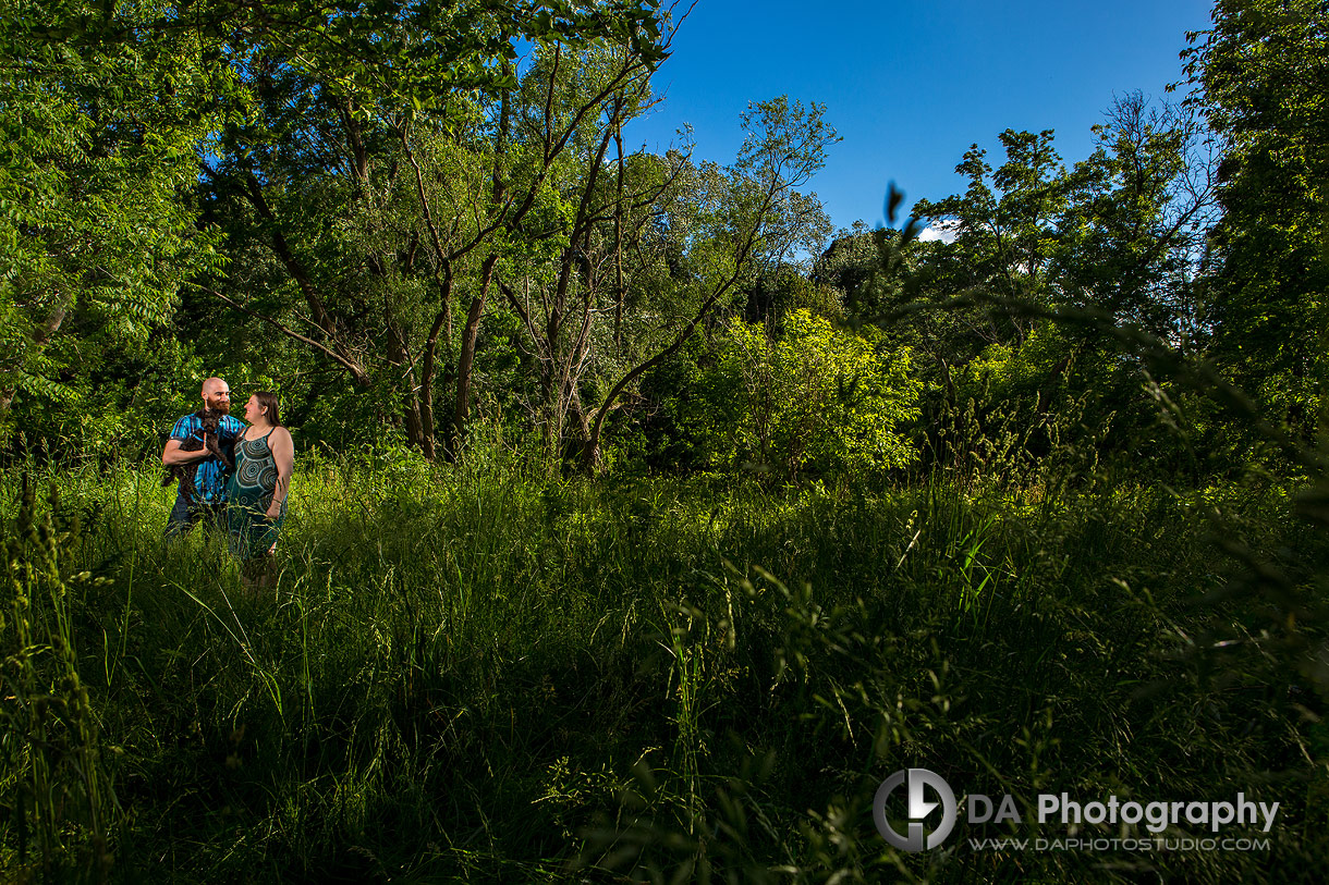 Engagement photographers in Toronto at Etienne Brule Park