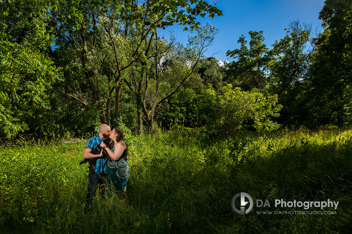Intimate engagement photos at Etienne Brule Park