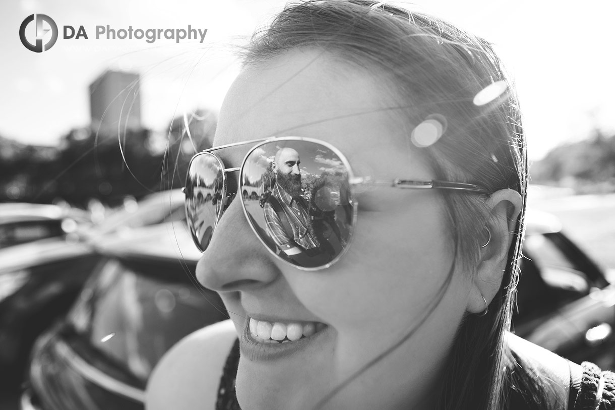 Creative photo of a refections in sunglasses