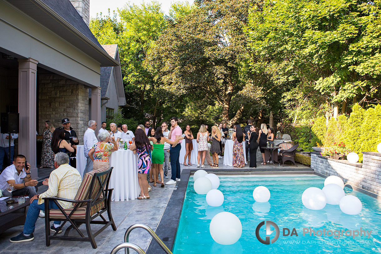 Backyard Surprise Proposal Party Photo