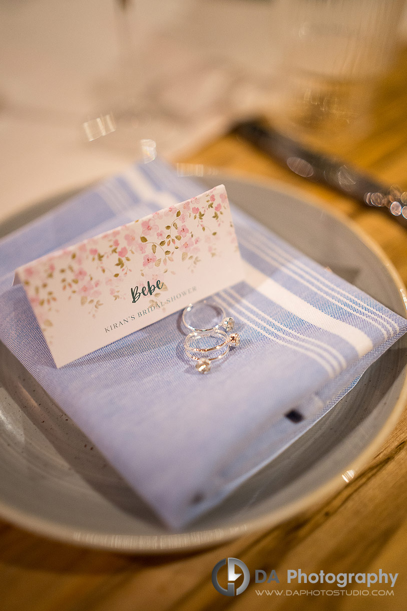 Close up of details from bridal shower celebration