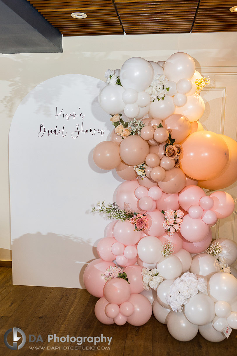 Balloons Background set up for bridal shower