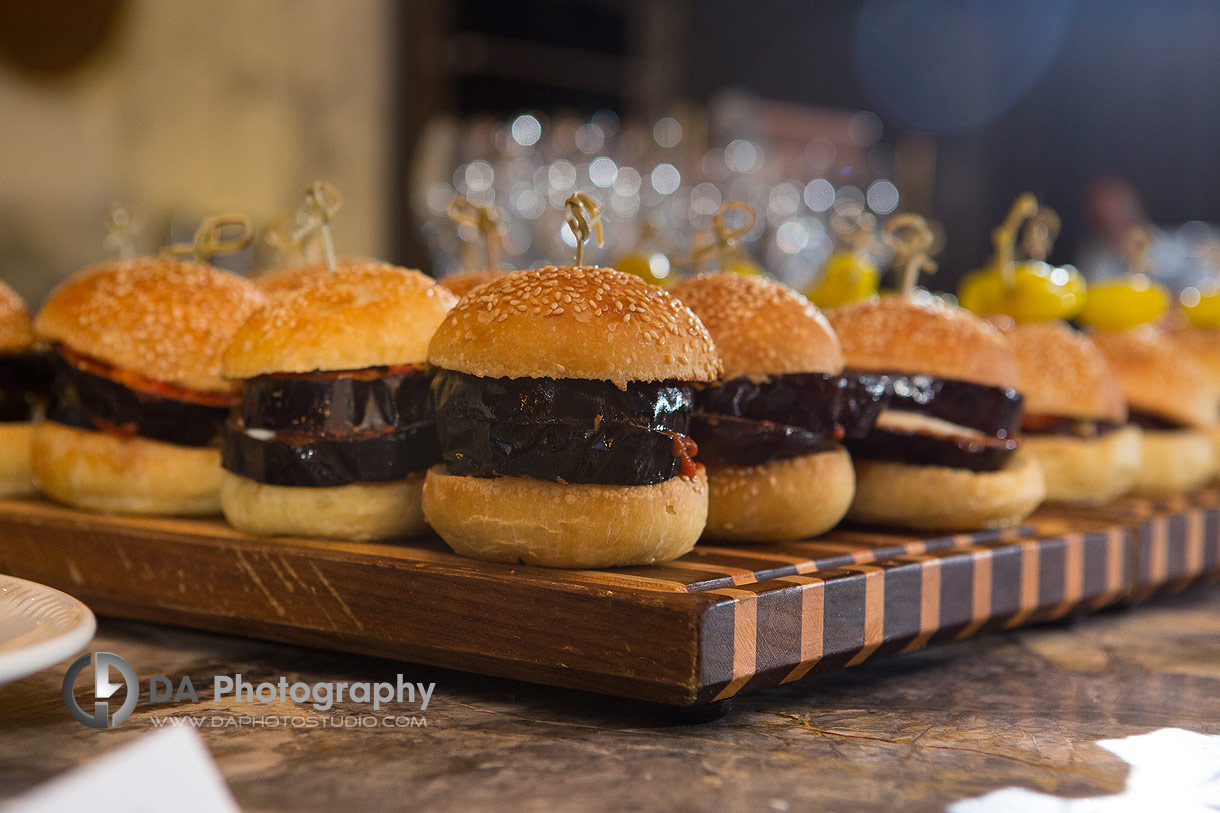 Close up photo of a food display at L'Attico