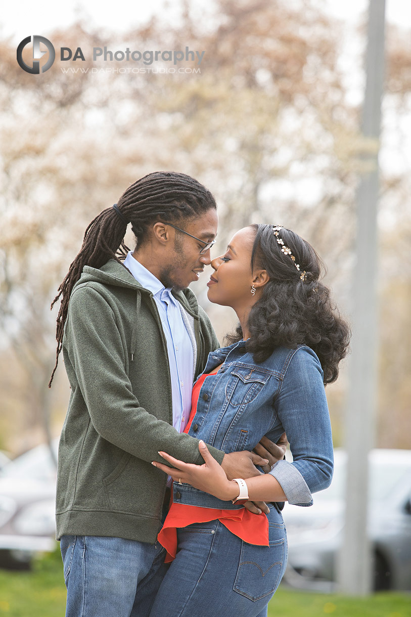 Intimate photo of a couple in spring