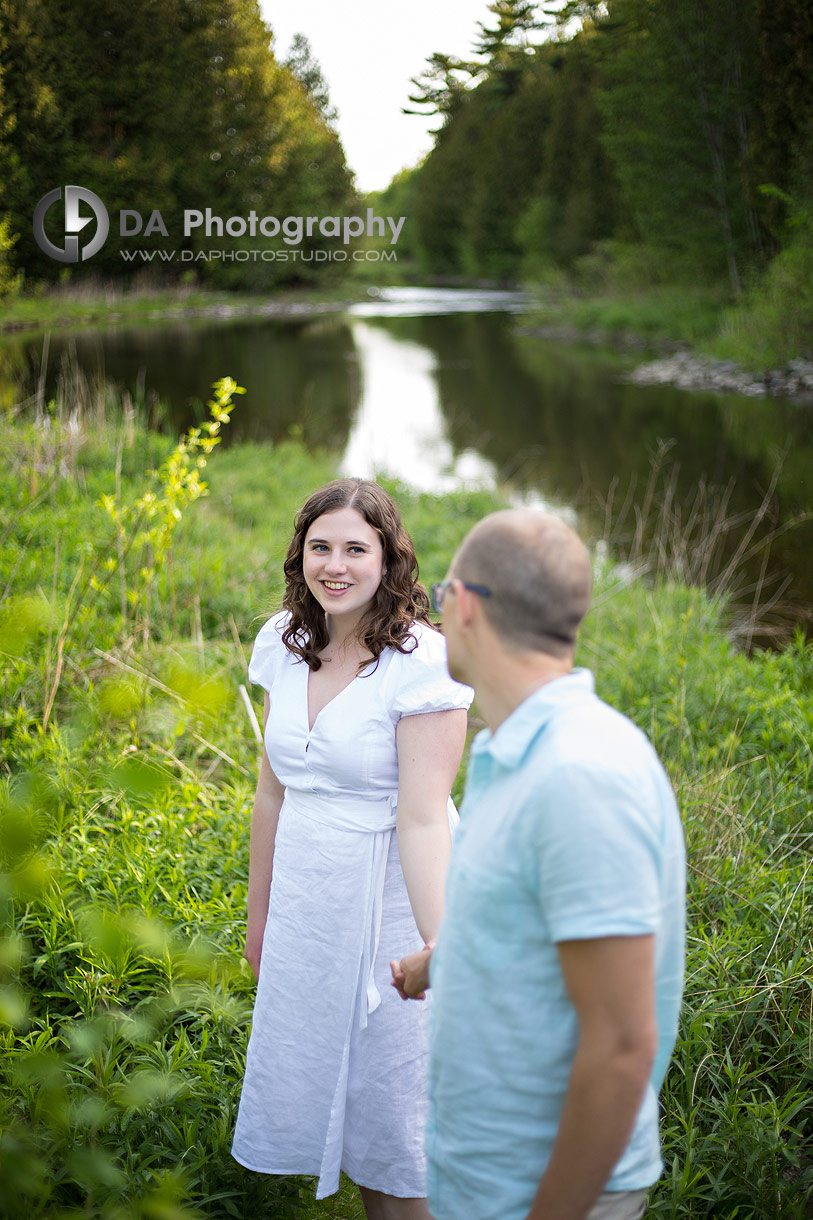 Engagements in Spring by the riverbank at Rockwood Conservation Area