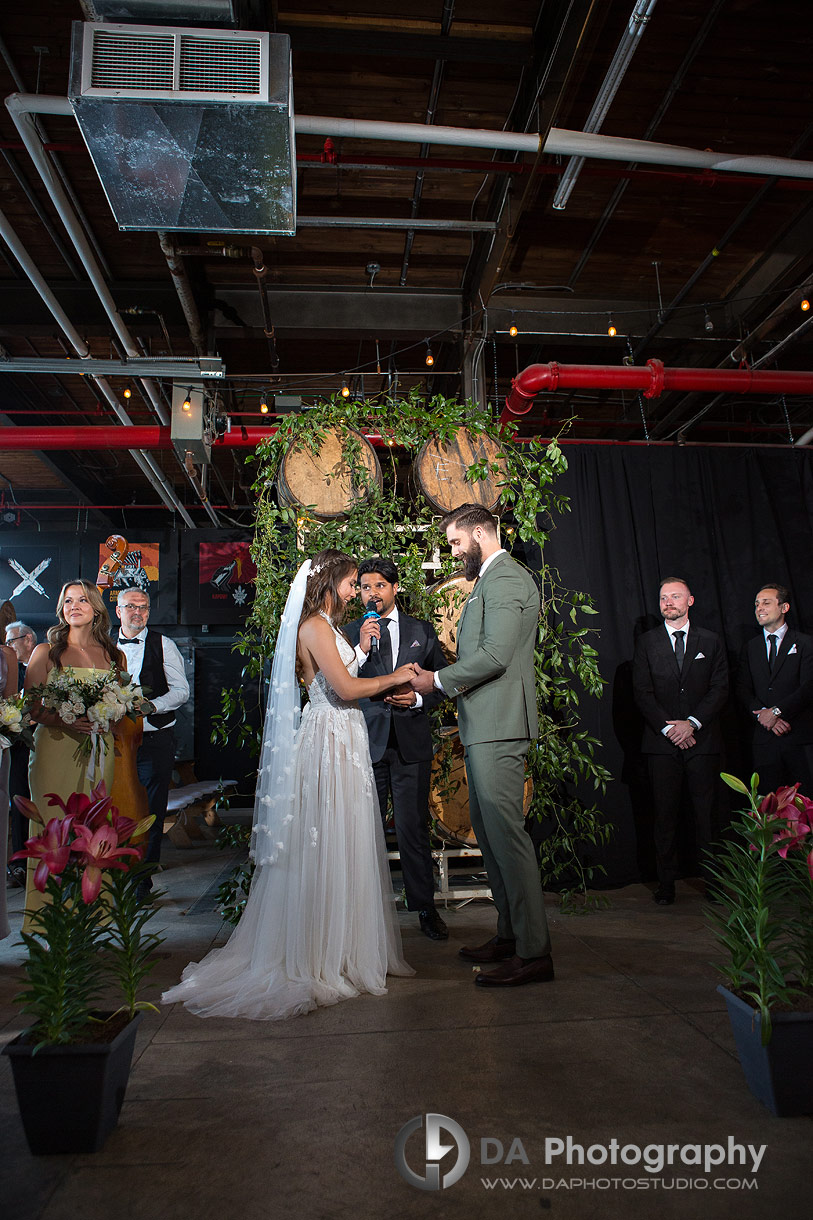 Wedding Ceremony at Rainhard Brewing Co.