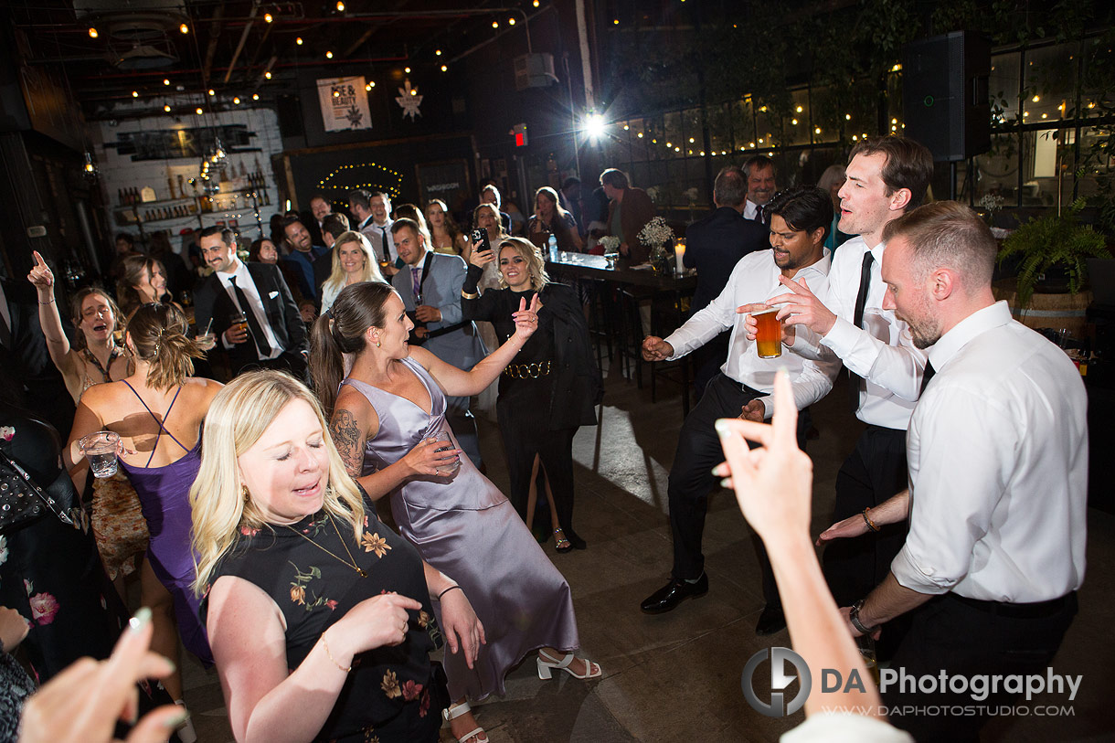 Photo of dance floor fun in a brewery