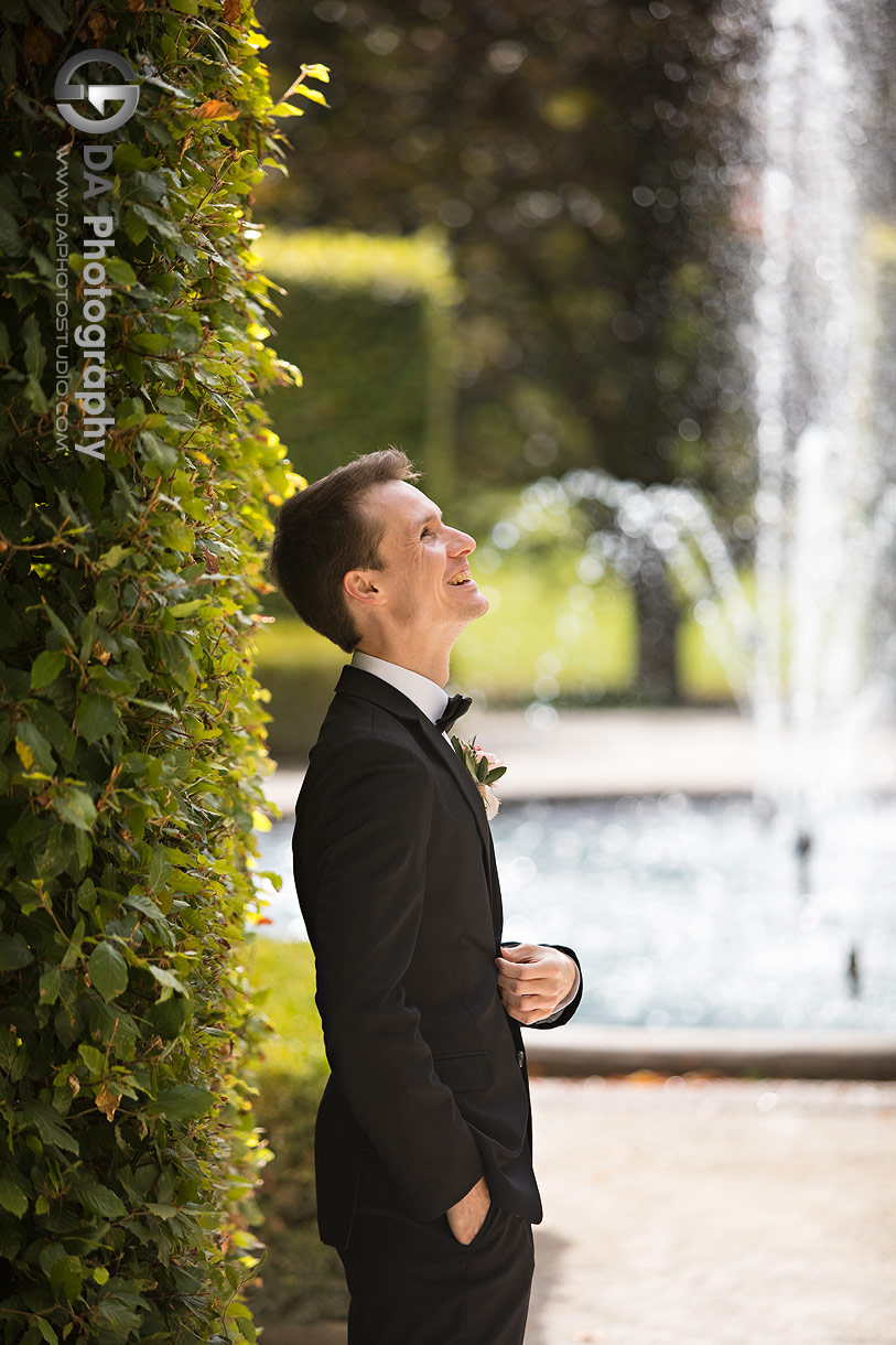 Photo of a groom at the University of Guelph Arboretum