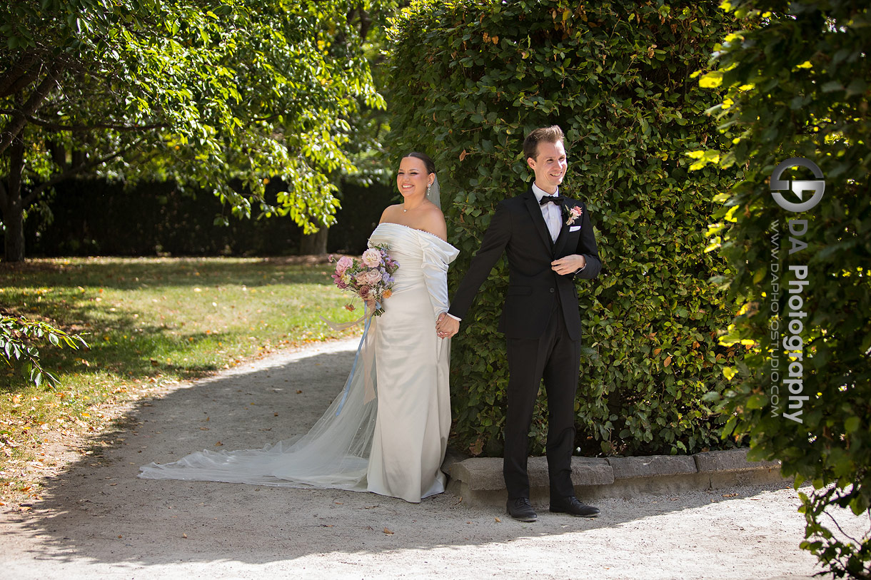 Bride and Groom at The University of Guelph Arboretum