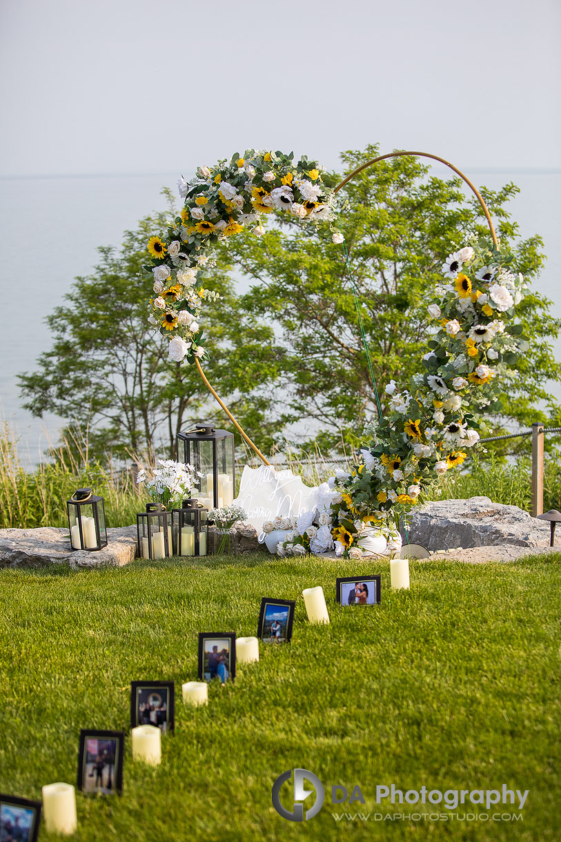 Set up for Surprise Proposal in Port Dover