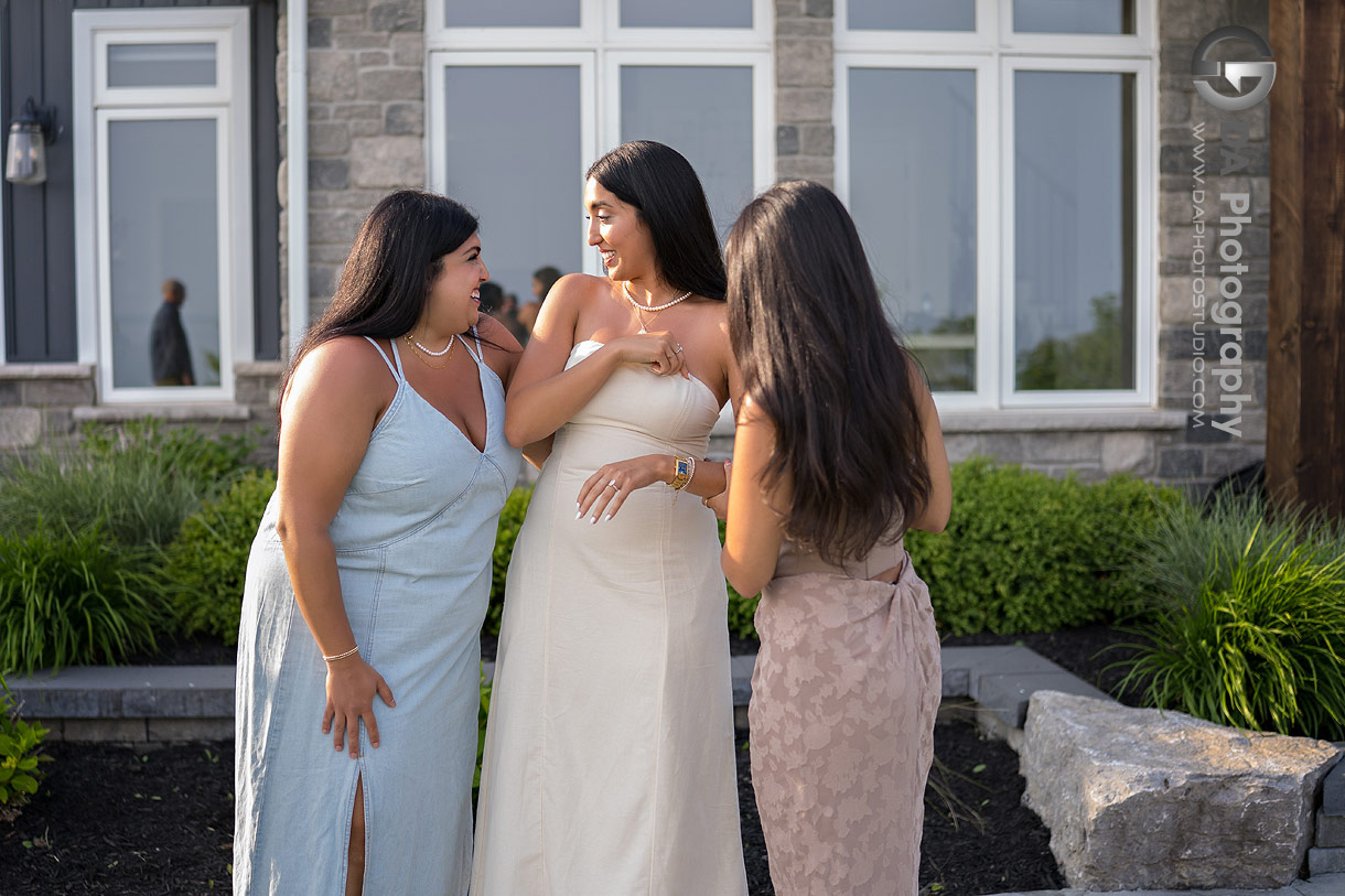 Photo of three sisters after surprise proposal 
